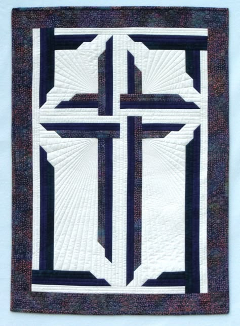 Wondrous Cross quilted wall hanging pattern by In The Doghouse Designs Quilted Wall Hangings Patterns, Cross Quilts, Church Banner, Liturgical Art, Stained Glass Quilt, Cross Quilt, Quilted Wall Hanging, Prayer For Peace, Quilt Block Patterns Free