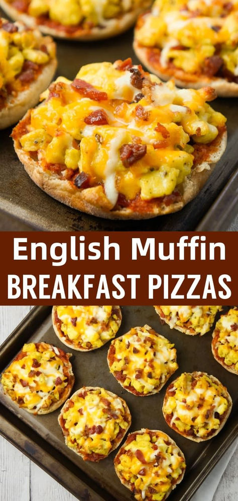 Hunting Breakfast Ideas, Bacon Egg English Muffin, What To Eat With English Muffins, Wheat Bread Breakfast Ideas, Snacks For Husbands Lunch, English Muffin And Egg Breakfast, English Muffin Breakfast Bake, Meals With English Muffins, Breakfast Pizza On English Muffins