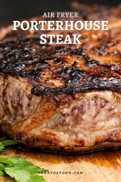 Beef Porterhouse Steak Recipe, Air Fryer Porterhouse Steak Recipes, Porterhouse Steak In Air Fryer, Air Fryer Porterhouse Steak, Porterhouse Steak Recipe In Oven, Airfryer Steak Recipes, Porterhouse Steak Recipe Grill, Steak Air Fryer Recipes, Air Fryer Steak Recipes