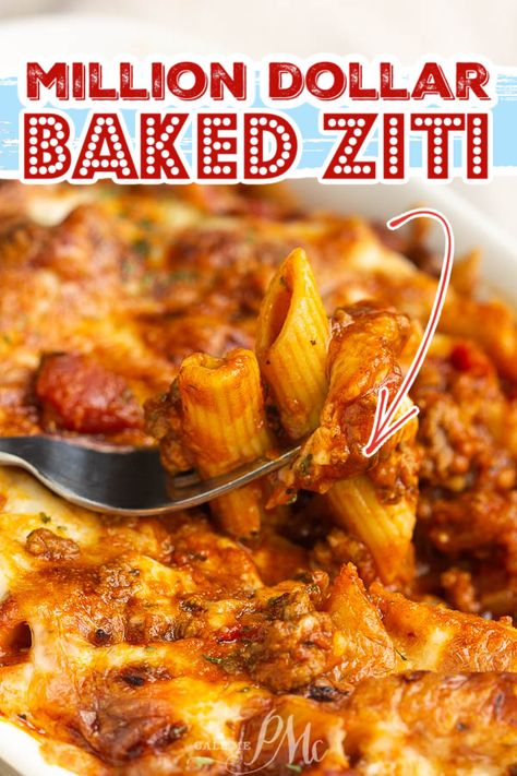 Million Dollar Baked Ziti By 12 Tomatoes, Italian Recipes To Feed A Crowd, Millionaire Pasta Bake, Pasta For Large Crowd, Baked Mostaccioli For A Crowd, Italian Meals For A Crowd Parties, Italian Pasta For A Crowd, Dinner For A Rainy Night, Easy Italian Food For A Crowd