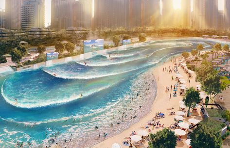 Indoor Surf Pool, Surf Pool, Wave Pool, Water Parks, Tourism Industry, The New Wave, Guest Experience, Surfing Waves, Futuristic Architecture