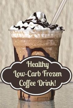 Drink Nonalcoholic, Frozen Coffee Drinks, Thm Drinks, Frappe Recipe, Frozen Coffee, Low Carb Drinks, Keto Drinks, Coffee Ice, Low Carb Diets