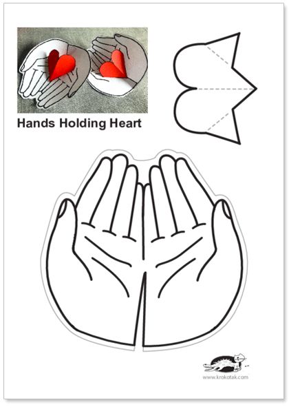 krokotak | Hands Holding Heart Hands Holding Heart, Snowflake Wall, Make Flowers, Holding Heart, Paper Snowflake, Bible School Crafts, Bible Crafts For Kids, Sunday School Activities, Church Crafts