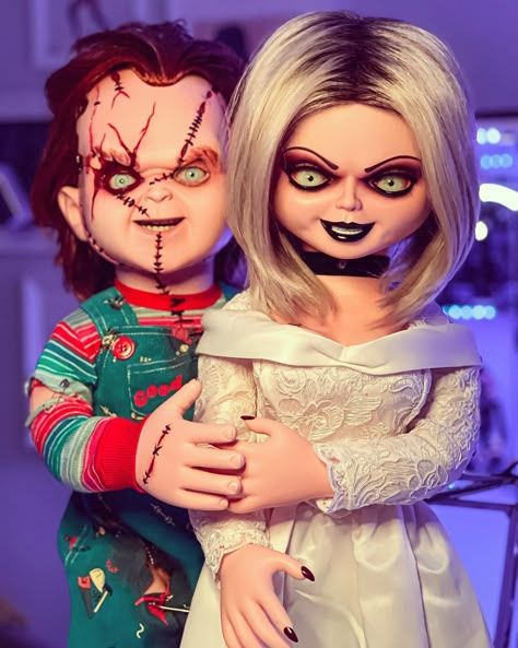 Scary Chucky, Chucky Pfp, Chucky And Tiffany, Chucky Tiffany, Tiffany Valentine, Chucky Doll, Bride Of Chucky, Halloween 2022, Horror Movie