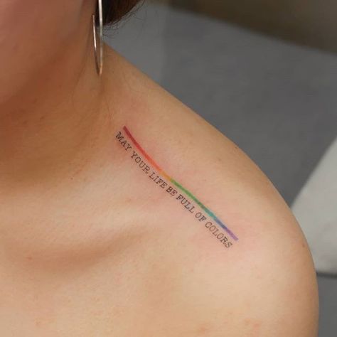 Lgbt Tattoo, Tattoo Cover Ups, Rainbow Tattoo, Pride Tattoo, April Easter, Rainbow Tattoos, Funky Tattoos, Artist Tattoo, Cute Little Tattoos