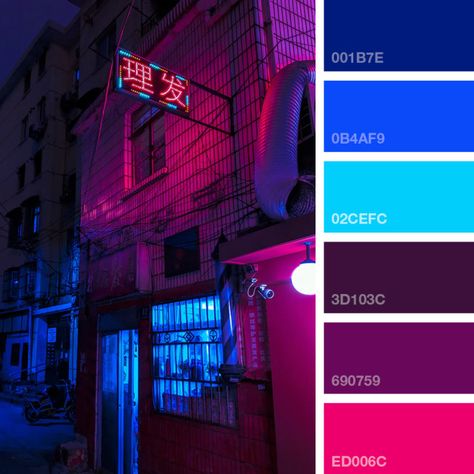 Dark Pink Color Palette Colour Schemes, Night Club Color Palette, Steam Punk Color Palette, Dark Neon Color Palette, Synthwave Color Palette, Chill Color Palette, Spiderverse Color Palette, Cyberpunk Color Palette, Vaporwave Color Palette