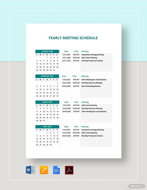 Event Calendar Template, Templates Journal, Meeting Template, Excel Calendar Template, Organization Templates, Schedule Calendar, Strategy Meeting, Blog Templates, Meeting Agenda Template