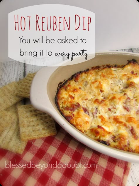 Hot Reuben Dip, Reuben Dip Recipe, Reuben Dip, Diy Easy Recipes, Favorite Dips, Dips Appetizers, Amazing Appetizers, Appetizers And Dips, Hot Dip