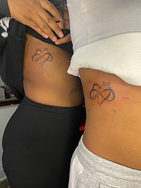 Girly Hand Tattoos, Matching Bff Tattoos, Printed Chiffon Dress, Matching Friend Tattoos, Cute Matching Tattoos, Cute Tattoos On Wrist, Matching Best Friend Tattoos, Matching Sister Tattoos, Hand Tattoos For Girls