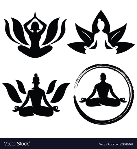 Shiv Logo, Meditation Tattoos, Yoga Business Ideas, Meditation Logo, Yt Logo, Witch Yoga, African Logo, Crow Logo, Yoga Vector