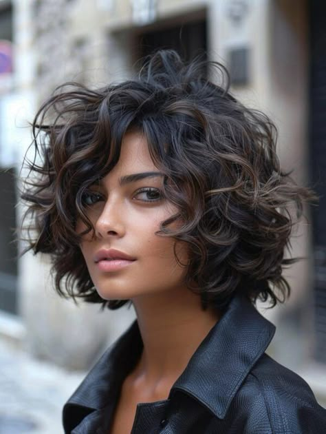 Short Hairstyles Wavy Hair, Haircut On Curly Hair, Short Hairstyles Wavy, Curly Angled Bobs, Curly Bob Haircuts, Hairstyles Wavy Hair, Haircuts Trendy, Wavy And Curly Hair, Women Clipart