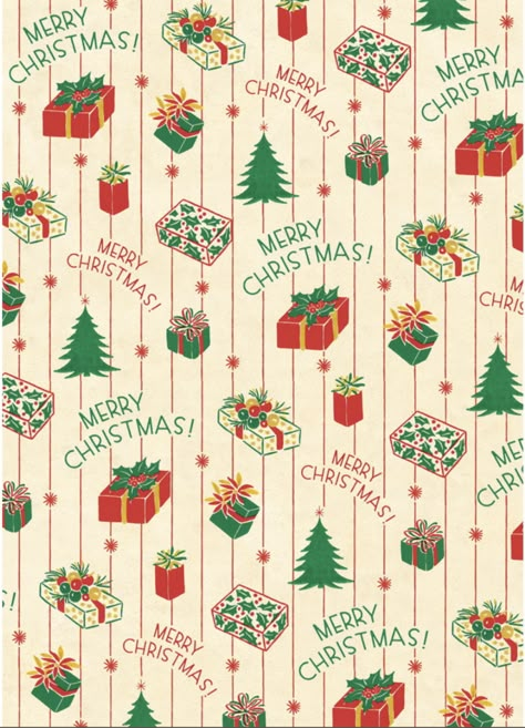 Christmas Presents Wrapping, Christmas Present Wrap, Vintage Christmas Wrapping, Vintage Christmas Wrapping Paper, Christmas Wrap, Vintage Christmas Gifts, Vintage Xmas, Christmas Paper Crafts, Vintage Wrapping Paper