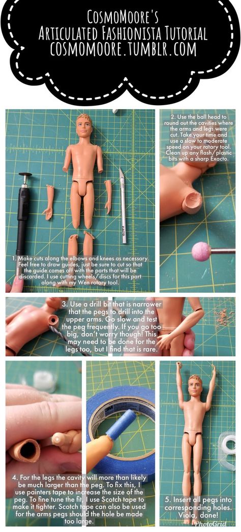 How to Articulate A Fashion Male Doll Wonder Woman Doll, Doll Repaint Tutorial, Barbie Diy Accessories, Doll Making Tutorials, Curvy Barbie, Dc Super Hero Girls, Dust Particles, Male Doll, Barbie Diy