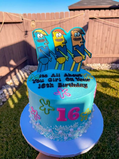 Spongebob 16th Birthday, Spongebob Birthday Cake, 16th Birthday Cake, Spongebob Cake, Spongebob Birthday Party, Spongebob Party, Sweet 16 Birthday Cake, Spongebob Birthday, Sweet 16 Cakes