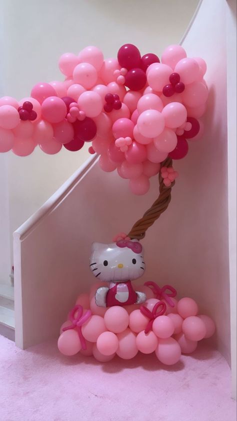 Sanrio Bday, Stormi World, Hello Kitty Balloon, Kitty Birthday Theme, Hello Kitty Baby Shower, Hello Kitty Birthday Theme, Hello Kitty Bday, Aliyah Core, Hello Kitty Theme Party