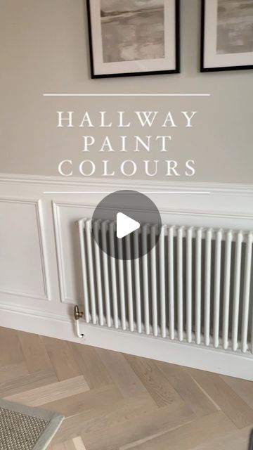 Tiny Hallway Paint Ideas, Hallway Ideas Wooden Floor, Hall Stairs And Landing Ideas Paint Colors, School House White Hallway, Ammonite Farrow And Ball Hallway, Natural Hessian Dulux Paint Hallway, Ammonite Panelling, Wall Moulding Hallway, Hallway Paint Ideas Colour Schemes