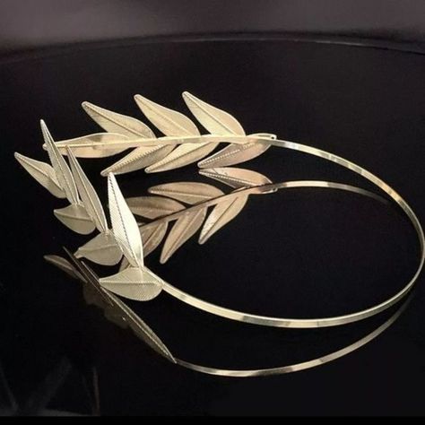 NWOT Golden Greek Diadem Crown Golden Leaf Crown, Apollo Greek, Leaf Crown, Leaves Headband, Bridal Headwear, Golden Leaf, Laurel Leaves, Bridal Wedding Dress, Head Chain