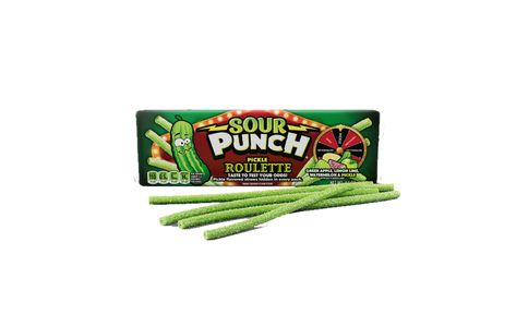 Sour Punch debuts Pickle Roulette Pack | Snack Food & Wholesale Bakery Dippin Dots Ice Cream, Sour Punch Straws, Pickled Apples, Sour Punch, Watermelon Pickles, Sour Pickles, Ghost Pepper, Candy Games, Snack Bites