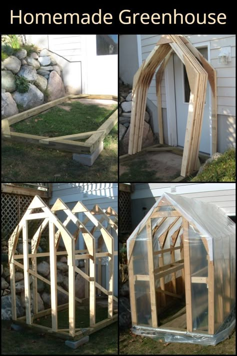 Homemade Greenhouse, Diy Greenhouse Plans, Build A Greenhouse, Backyard Greenhouse, Greenhouse Ideas, Greenhouse Plans, Green Houses, Diy Greenhouse, Garden Greenhouse