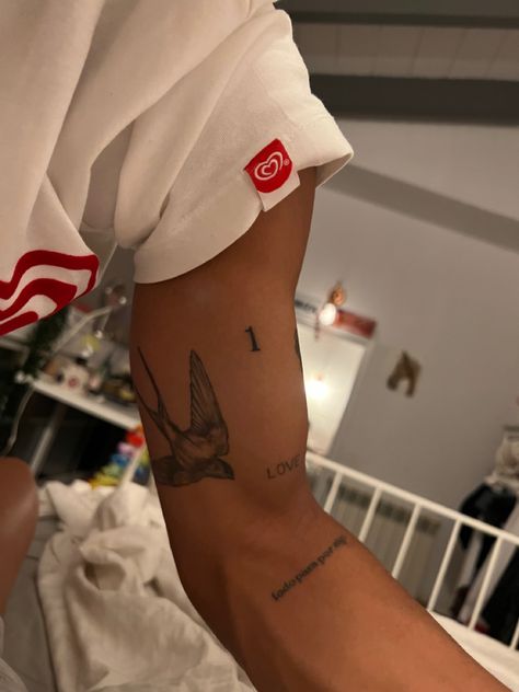 Luca Bish Tattoo, Men’s Small Tattoo Placement, Small Symbols With Meaning, Simple Patchwork Tattoo Ideas Men, Patchwork And Sleeve Tattoo, Red Tattoo Men Forearm, One Day Or Day One Tattoo, Above Elbow Tattoo Men, Justin Bieber Rose Tattoo