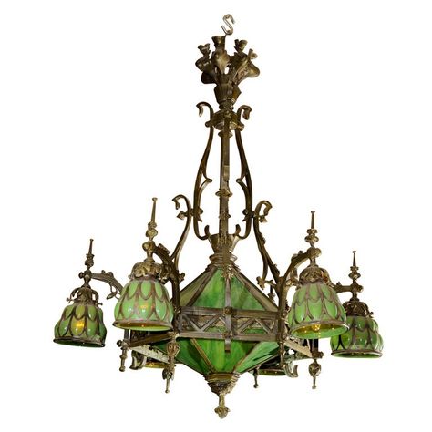 Gothic Chandelier, Chandelier Ideas, Antique Chandelier, Antique Lamps, Gothic Decor, Antique Lighting, Gothic House, Chandelier Lamp, Lighting Ceiling