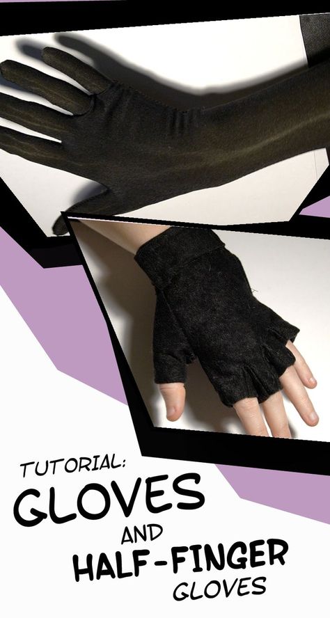 There are two main ways to make gloves using sewing techniques (you can also knit gloves, but I won’t be going over that here). The first uses stretch fabric, and that is the easier method by far. If you are new to sewing for cosplay, I recommend starting with method 1, even if you think a non-stretch fabric will look cooler. Gloves Pattern Sewing, Make Gloves, How To Make Gloves, Making Cosplay, Gloves Diy, Glove Pattern, Sewing Templates, Gloves Pattern, Diy Clothes Design