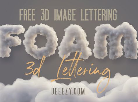 Cloud Typography, 3d Lettering, Sky Art Painting, Drop Cap, Free Overlays, Graphic Projects, Photo Texture, Minimalist Business Cards, Brush Script