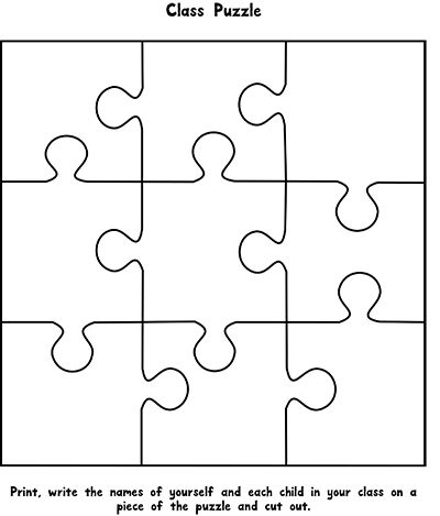 Puzzle Crafts For Kids, Make Your Own Puzzle Template, Blank Puzzle Template Free Printable, All About Me Puzzle Piece Activity, Class Puzzle, 30 Piece Puzzle Template, 4 Piece Puzzle Template, Printable Blank Puzzle Pieces, Puzzle Piece Template