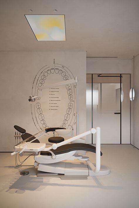 Minimalist Dental Clinic :: Behance Beauty Store Interior, Modern Clinic, Dentist Office Design Interiors, Orthodontic Office Design, Dental Clinic Interior, Penthouse Interior Design, Dental Clinic Logo, Orthodontic Office, Dentist Office Design