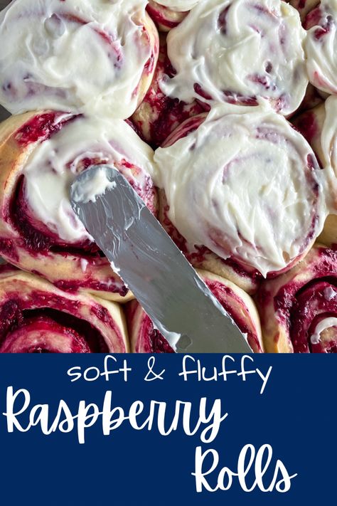 raspberry rolls Raspberry Rolls With Cream Cheese Frosting, Raspberry Cream Cheese Rolls, Raspberry Rolls Recipe, Raspberry Cinnamon Rolls, Raspberry Pastry, Raspberry Rolls, Cream Cheese Puff Pastry, Best Amish Recipes, Raspberry Desserts