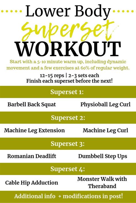 This lower body superset workout is a great challenging leg day workout! There are beginner workout modifications in the post if needed. #workout #fitness #legs #fitspo #exercise Lower Body Superset, Lower Body Workout Gym, Cross Training For Runners, Workouts For Runners, Superset Workout, Leg Curl Machine, Fitness Legs, Training For Runners, Strength Training For Women