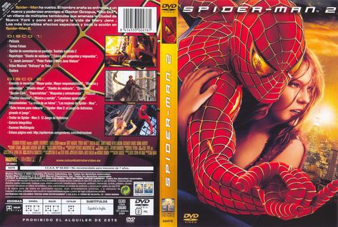 Spiderman 2 - Formato DVD. Avatar Poster, Spiderman 2, Superheroes And Villains, Spiderman Movie, Dvds Movies, Mary Jane Watson, Spider Man 2, Dvd Covers, Miniature Books