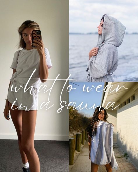 5 Examples Of What To Wear In A Sauna - ljanestyle Sauna Outfits, What To Wear To The Spa, Spa Day Outfit Ideas, What To Wear To A Spa Day Outfit, Sauna Clothing, Spa Outfit Day Clothes, Spa Day Outfit, Spa Outfit, Dry Sauna