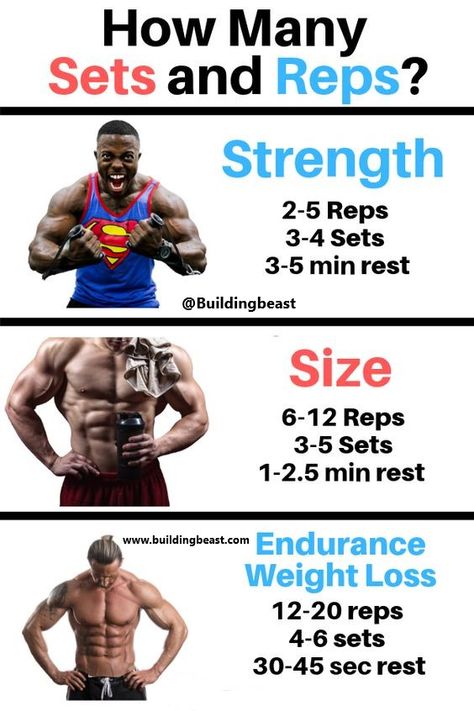 How many sets and reps you have to perform for training muscles. Gym Workout Schedule, Spiritually Healthy, Sets And Reps, Fitness Studio Training, Workout Man, Gym Antrenmanları, Building Strength, Trening Fitness, Weight Training Workouts