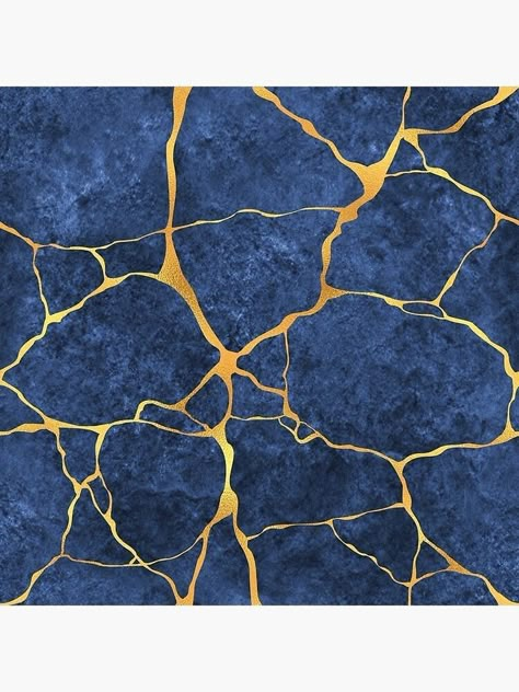 Blue Stone Floors, Kintsugi Tattoo, Japanese Kintsugi, Kintsugi Art, Stone Floor, Art Appliqué, Textile Texture, Wow Art, Stone Flooring