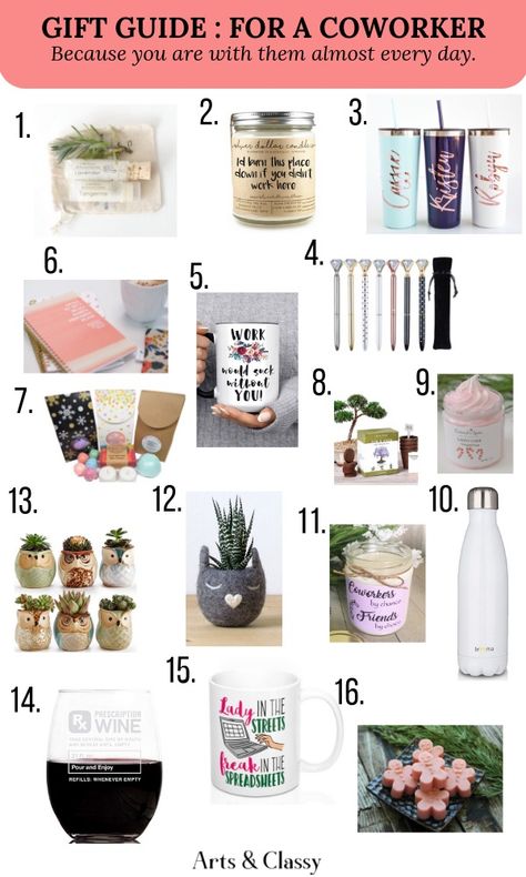 Now on the blog the perfect Gift Guide for a Coworker! Holiday shopping is in full crunch mode! Can you check everyone off your list this year yet? If not, it's time to get started! #holidaygiftshopping #giftshopping #MerryChristmas #coworker Gift Ideas For A Coworker, Homemade Office Gifts, Farewell Gift For Coworker, Coworkers Birthday, Retirement Gifts For Men, Inexpensive Christmas Gifts, Coworkers Christmas, Goodbye Gifts, Christmas Gifts For Coworkers