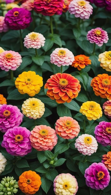 Add a pop of color to your patio or balcony with potted zinnias! Discover the secrets to successfully growing these vibrant flowers in containers. Zinnia Color Palette, Zenia Flower Garden, Potted Zinnias, Zinnia Wallpaper, Zenia Flower, Zinnias In Pots, Flowers From Above, Zinnias Flowers, Flowers In Containers