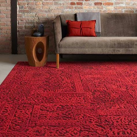 antique red carpet  seventies vibe Flor Tiles, Rich Closet, Modular Carpet, White Couch, 70s House, Basement Floor, Carpet Squares, Retro Renovation, Front Entryway