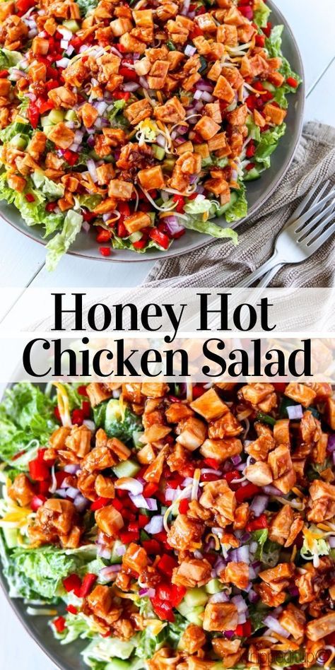 Honey Hot Chicken, Hot Chicken Salad, Hot Chicken Salads, Resep Salad, Salad Pasta, Best Salad Recipes, Health Dinner, Hot Chicken, Health Dinner Recipes