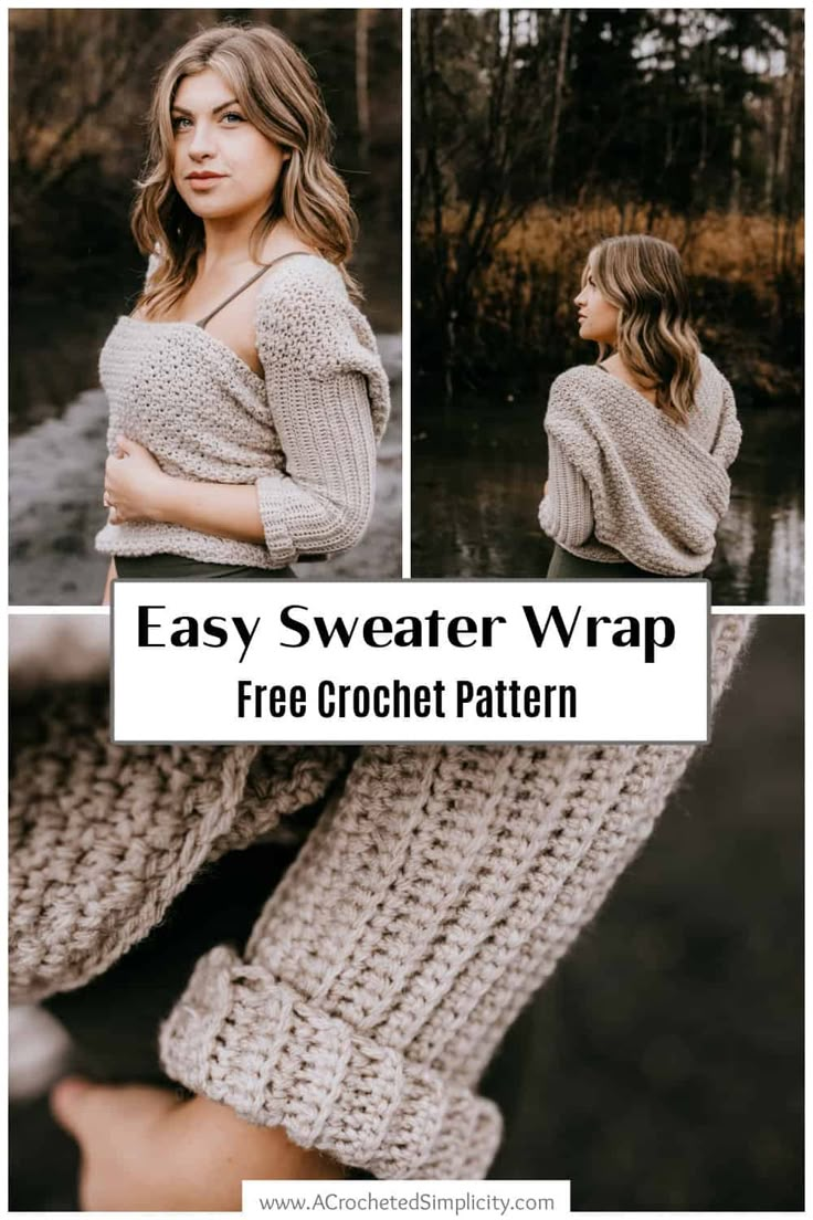 the easy sweater wrap crochet pattern is great for beginners and knitters