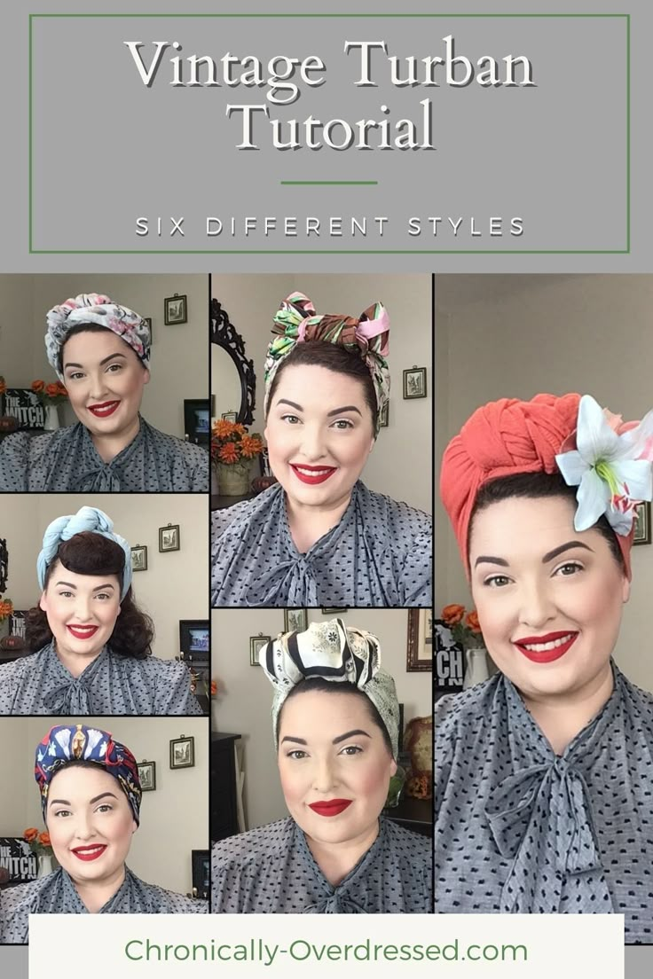 Vintage Hairstyles With Scarf, Vintage Hair With Scarf, Vintage Hair Scarf, Head Scarf Styles Vintage, Vintage Scarf Hairstyles, Vintage Hair Scarf Styles, Vintage Head Scarf Tutorial, Diy Headscarf, Vintage Hair Scarf Tutorial