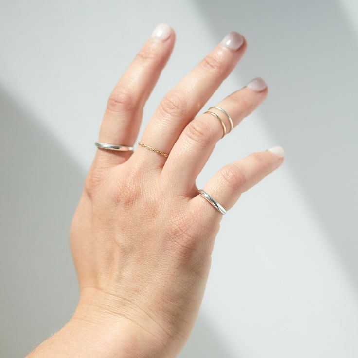 This is not your grandma's ring... but it could be. A gentle nod to an older era with soft curves and some welcome heft. Extra sweet as a pinky ring. See Details for item specifics. Double Band Midi Rings For Anniversary, Classic Double Band Rings For Gifts, Classic Double Band Stackable Rings For Everyday, Classic Adjustable Couple Rings For Everyday Wear, Wedding Rings With Double Band And Modern Twist, Classic Adjustable Double Band Midi Rings, Modern Twist Double Band Wedding Rings, Modern Twist Stackable Everyday Rings, Stackable Rings With A Modern Twist For Everyday