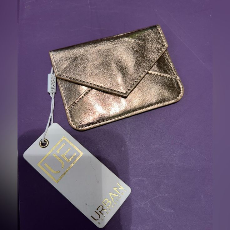 Urban Expressions Small Card Wallet Gold New Withdrawal Tags B20 Chic Coin Purse With Card Slots For Gift, Chic Envelope Wallets Perfect For Gifts, Chic Envelope Wallets As Gifts, Chic Envelope Wallets For Gifts, Chic Envelope Wallet As A Gift, Trendy Gold Rectangular Wallet, Chic Gold Wallet With Interior Card Slots, Chic Gold Wallets With Interior Card Slots, Gold Chic Coin Purse For Daily Use