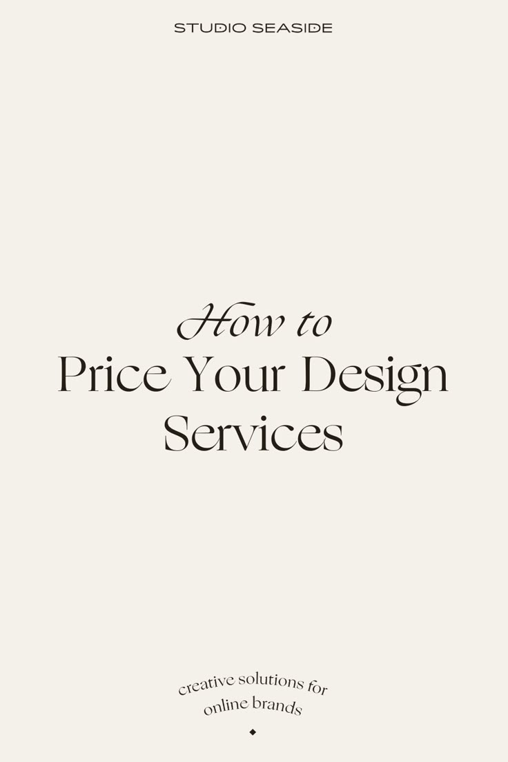 a white book cover with the words how to price your design services