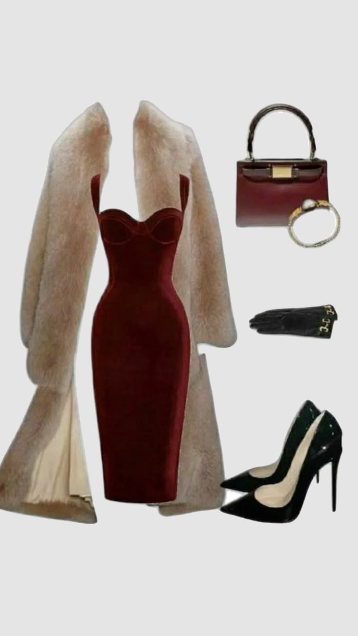 Mob Wife, Valentine's Day Outfit, Dark Feminine, Looks Chic, Fancy Outfits, Lookbook Outfits, Winter Fashion Outfits, Elegant Outfit, Night Outfits