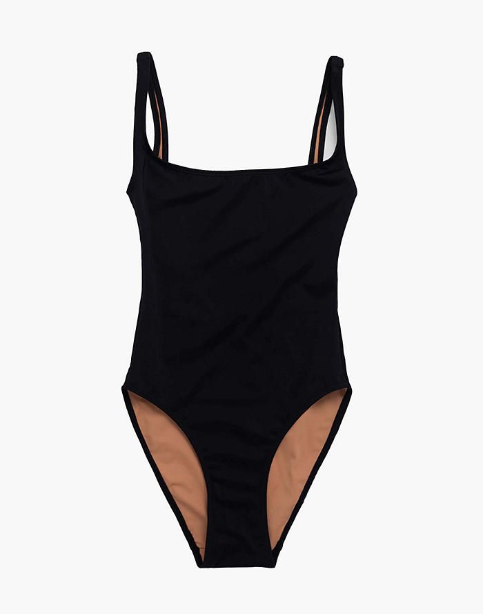 One Piece Bathing Suits Aesthetic, One Piece Swimsuit Aesthetic, Modest Swimming Suits, Madewell Swimsuit, Classy Swimsuit, Classic Swimwear, Black One Piece Bathing Suit, Modest Bathing Suit, Chic Swimwear