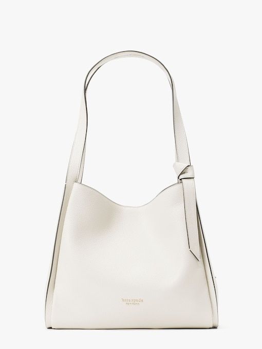 Kate Spade White Top Handle Shoulder Bag, Everyday Cream Kate Spade Shoulder Bag, White Kate Spade Shoulder Bag With Top Handle, Kate Spade Leather Shoulder Bag For On-the-go, Big Shoulder Bag, Kate Spade Shoulder Bag With Silver-tone Hardware, Big Shoulders, Large Shoulder Bags, Kate Spade Bag