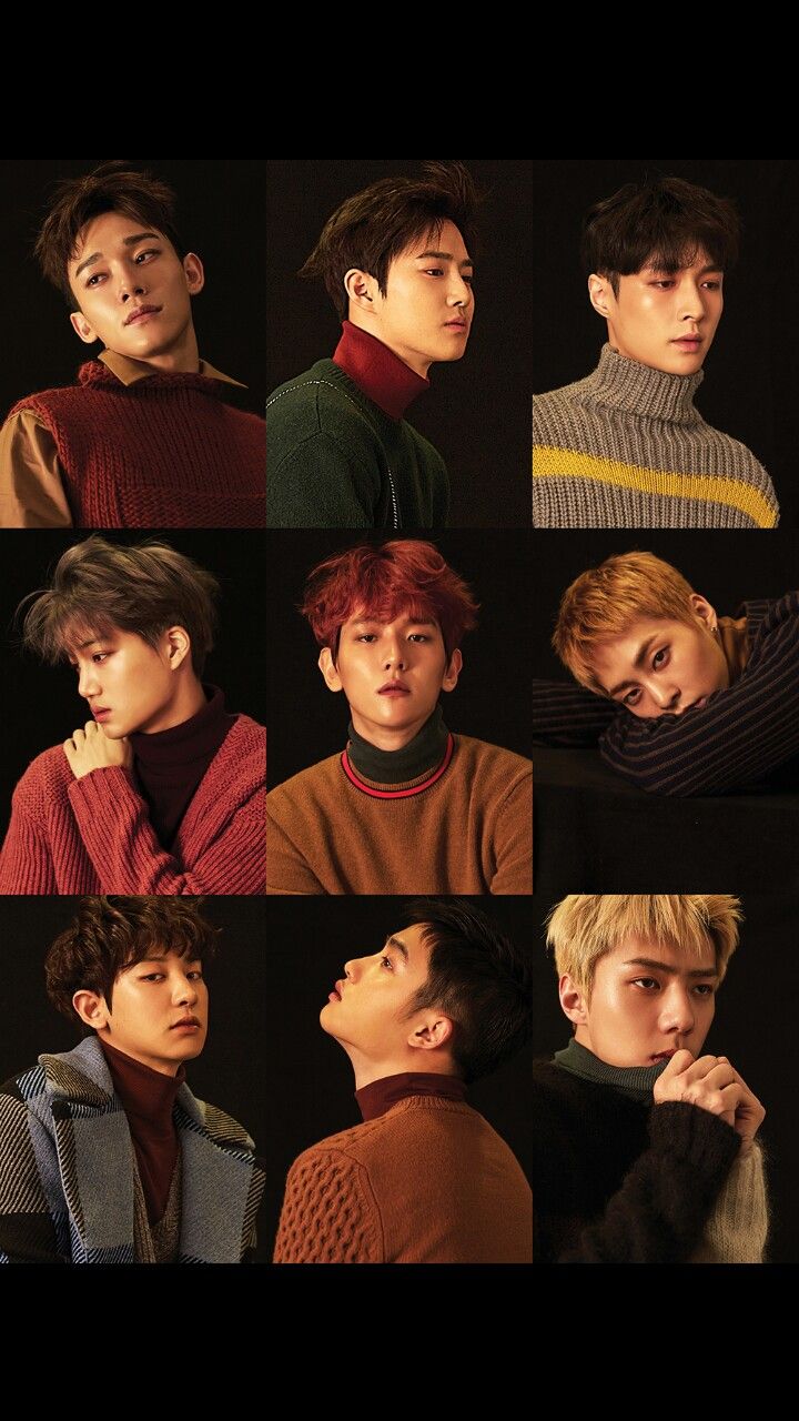 several images of young men with different hair colors and hairstyles, all wearing sweaters