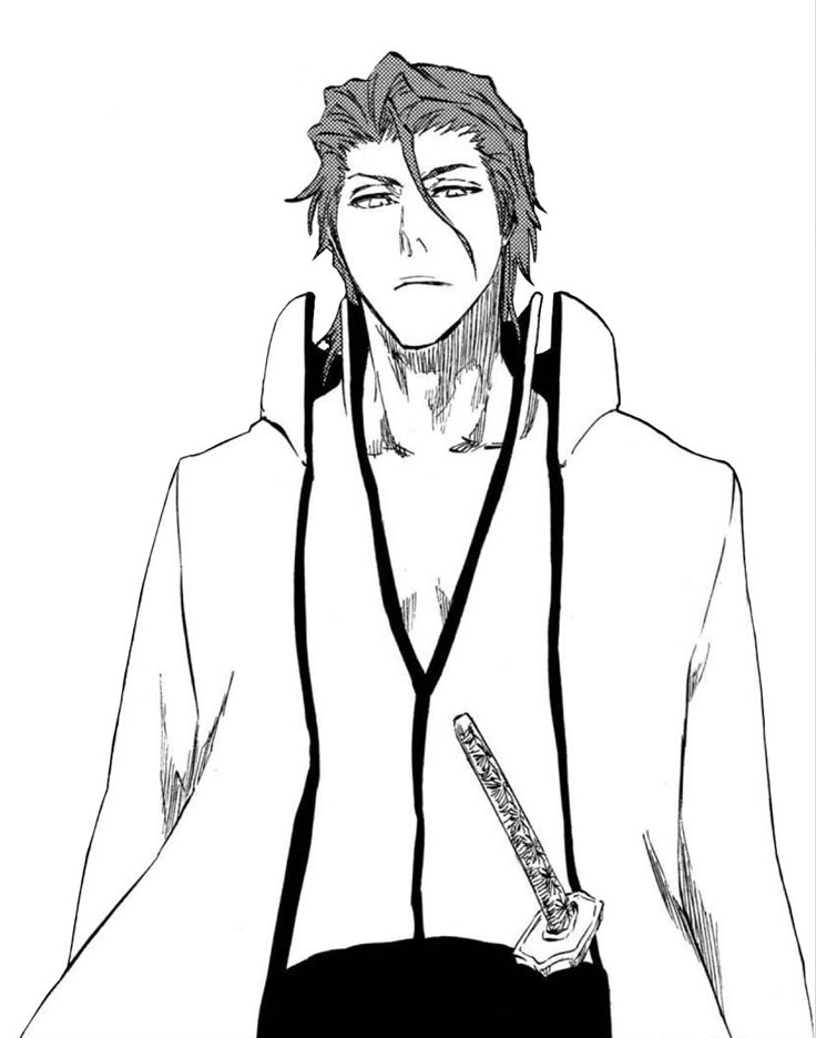 Manga Bleach Pfp, Aizen Sosuke Black And White, Aizen Sosuke Manga Panel, Aizen Pfp Manga, Aizen Sosuke Drawing, Bleach Manga Aizen, Aizen Manga Pfp, Aizen Sketch, Sosuke Aizen Manga