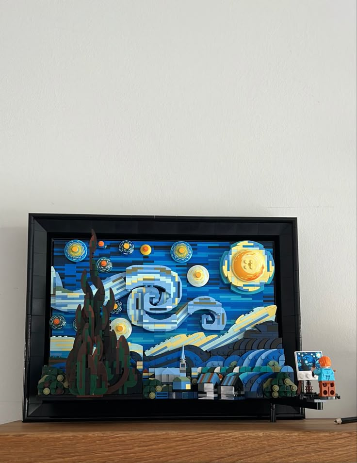 starry nights van gogh lego set Lego The Starry Night, Stary Night Lego, Starry Night Lego Set, Van Gogh Lego Set, Lego Starry Night, Starry Night Gift Ideas, Van Gogh Lego, Cute Lego Sets, Cute Legos